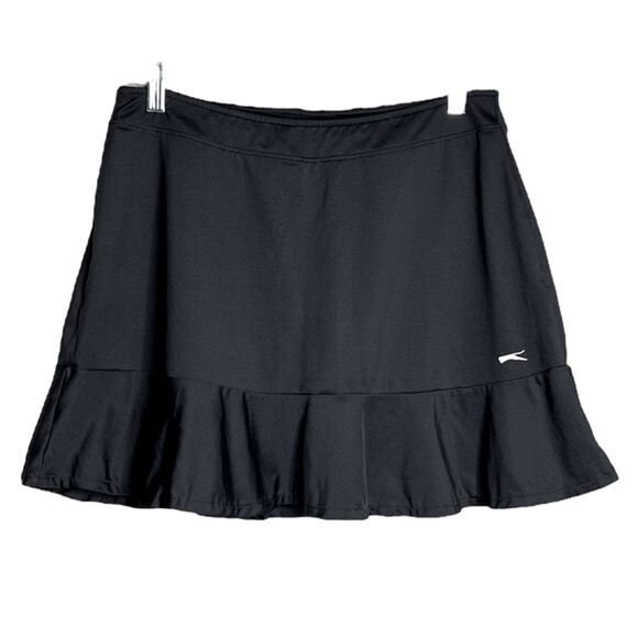 Slazenger Skort Womens‎ Medium Gray Golf Ruffle Mini Neutral Minimal Sportswear - Picture 1 of 6